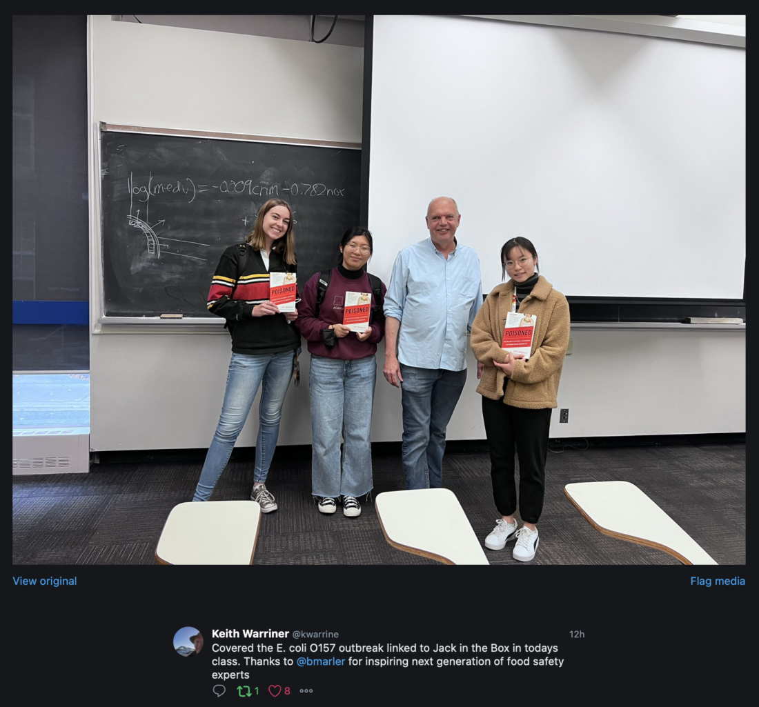Dr. Keith Warriner and University of Guelph Food Safety Program ...